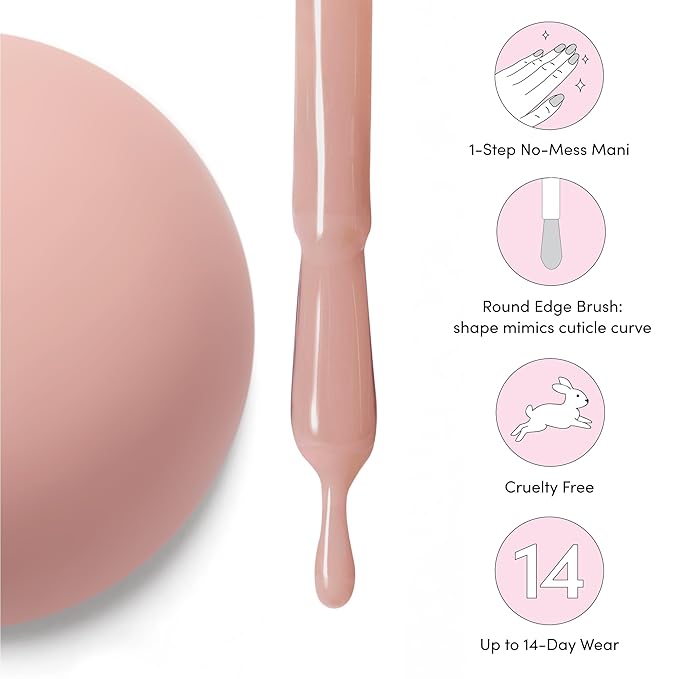 Dashing Diva One Gel Mega Bundle - Nothing But Neutrals - Includes 2 Gel Colors, Iridescent Topper & Top Coat - 3-in-1 Base Coat, Nail Color & Top Coat - Gel Nail Polish Set