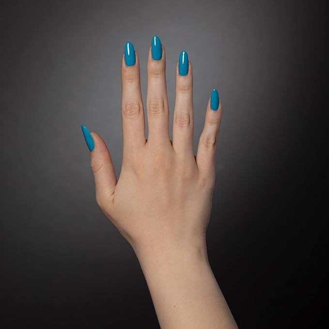 Dazzle Dry Mini Kit 4 Step System - Moon Age, A vibrant cerulean blue. Semi-sheer cream. (5 Piece Kit / 5 Manicures)