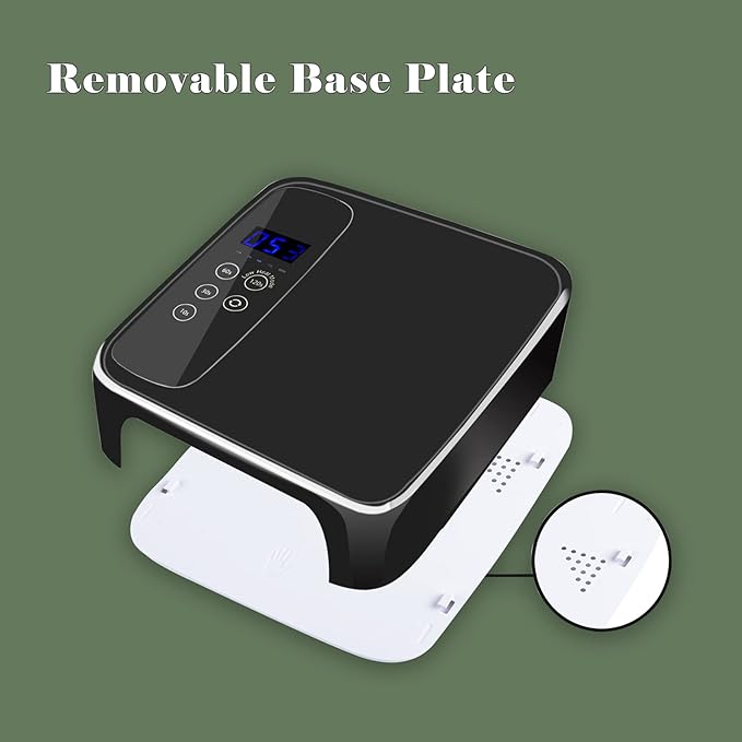 LB UV LED Nail Lamp, Rechargeable LED Nail Dryer, 72W Professional Cordless Nail Lamp with 4 Timer Setting Sensor and LCD Display Portable Home and Salon Gel Nail Art Tools (Black)