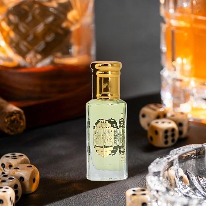 INTENSE OUD Attar Al Ishq Long Lasting Arabian Perfume Oils for Women 12ML (0.40 OZ) Fragrance Oil with Rich Rose, Warm Amber & Bold Oud - Concentrated Perfume Oil in Elegant Black Gift Box