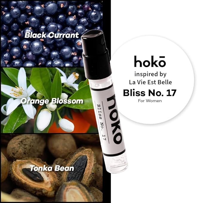 HOKO Perfume Sample Set for Women & Men | 6 Extrait de Parfum (12ml total) | Inspired by Designer Scents | Long-Lasting, Vegan, 30% Oil, Luxury Fragrance Kit