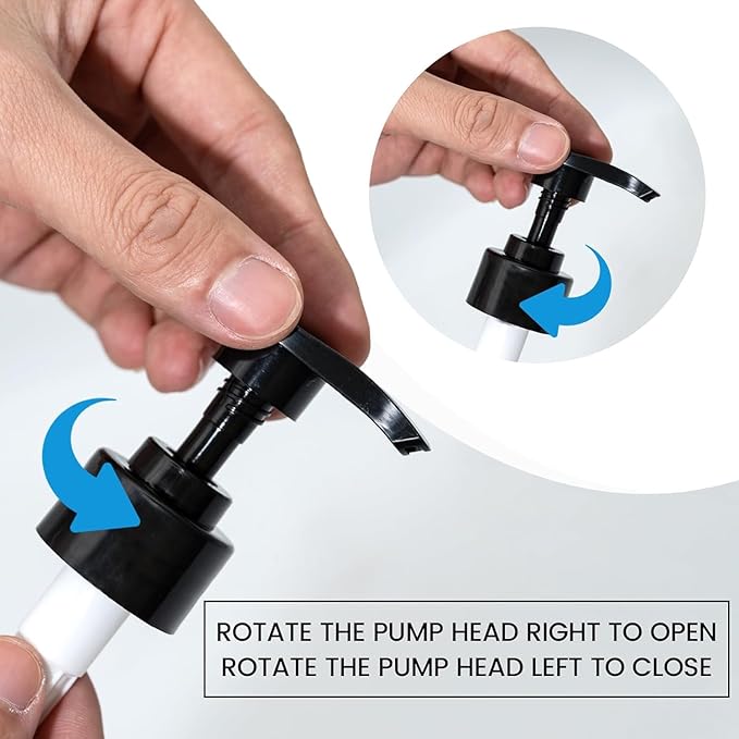 4 Pack 8 oz Amber Glass Pump Bottles, Boston Round Bottles with Pumps for Lotion, Soap, Massage Oils, Refillable Containers with Caps