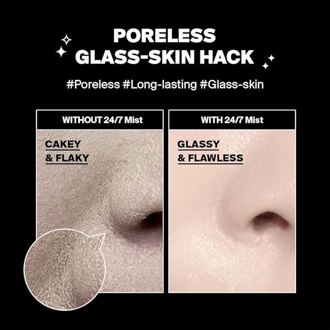 24/7 Colostrum Ampoule Mist - Glass skin with Long Hydration, Poreless Smooth Skin, Before & After Makeup, Hyaluronic Acid and Vitamin, For All Skin types, 1.85 fl oz