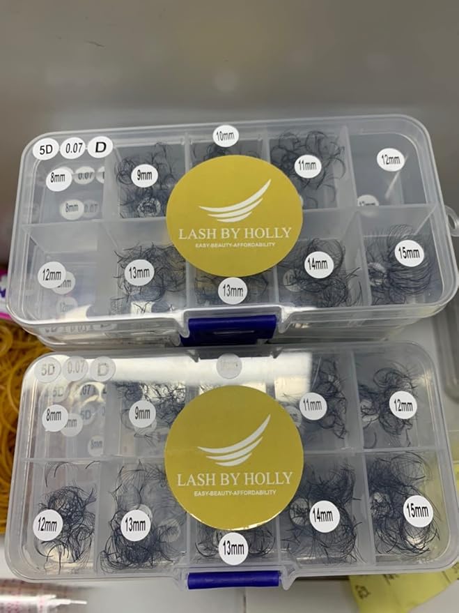 800 FANS LASH BY HOLLY PRE-MADE HAND MADE LASH FANS- MIX LENGTHS 9-15MM. (8D800FAN-D)