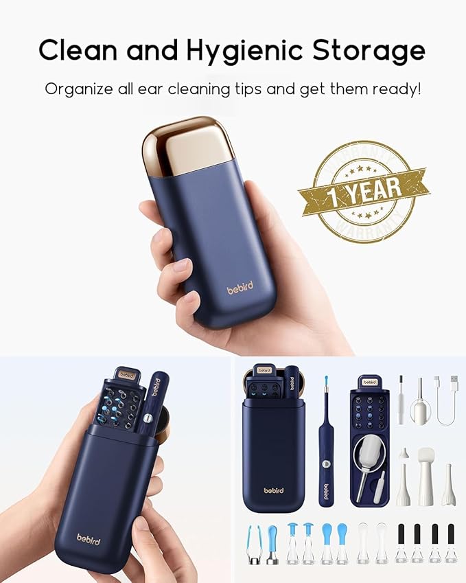 Bebird Earsight Plus D39R Ear Wax Removal Tool Camera, FSA HSA Eligible Items, Ear Cleaner with Flexible Ear Camera Otoscope, Visual Ear Pick Tweezers Wax Remover, Ear Cleaning Kit for Family