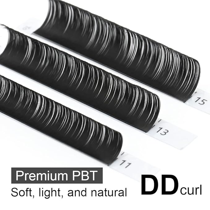 NAGARAKU Eyelash Extensions Individual Lashes 0.10 CC curl 7-15mm Mix Tray Classic Matte Black Soft Natural Faux Mink 16 rows