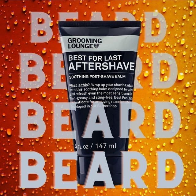 Grooming Lounge Aftershave for Men - Instant Soothe Razor Burn, Skin Irritation & Bump Relief After Shave Balm - Fast Absorbing, Moisturizing Unscented Aftershave Men 5 Fl Oz (Pack of 2)