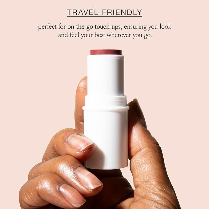 BOOM Beauty Boomstick Berry - All-in-One Cream Blush for Cheeks, Eyes & Lips - Long-Wearing, Blendable Makeup Blush Stick for Mature Skin - Cruelty-Free Lip Cheek Tint with Skincare Benefits