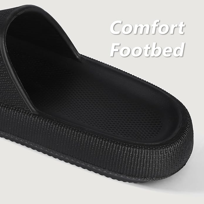 Menore Slippers for Women and Men Quick Drying, Parent-Child EVA Open Toe Soft Slippers, Non-Slip Soft Shower Spa Bath Pool Gym Beach House Sandals for Indoor & Outdoor