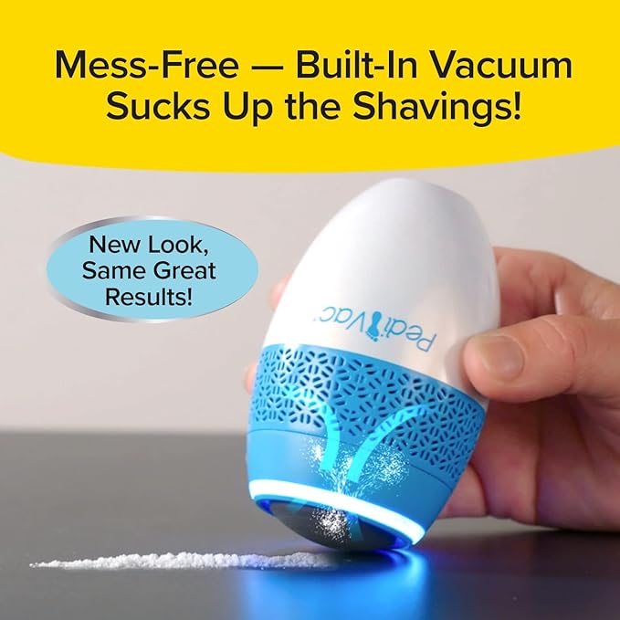 As Seen On TV Electric Callus Remover + Built-In Vacuum Sucks Up Shavings,Gently Removes Calluses & Dry Skin in Seconds, Mess-Free, Spins at 2000 RPMs, LED Light, 2 Speed Settings, 3.5"x 2.5"