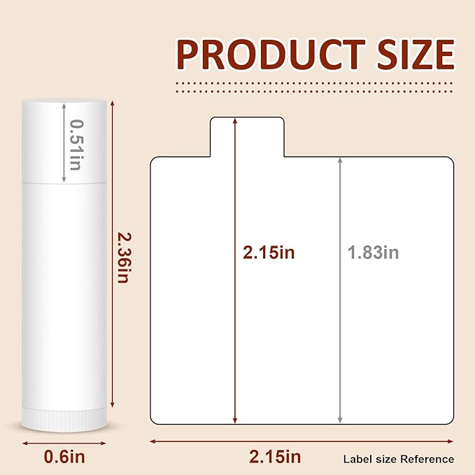 60 Pack Lip Balm Unlabeled, Natural Lip Balm Bulk Blank Tube, Personalized Lip Balms for Party Favors Adults and Bridal Shower Favors or Baby Shower Gifts-5 Flavors