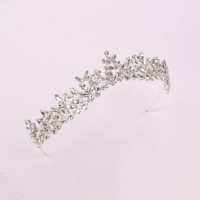 Women's Tiara, Crown for Henna Wedding Party | Glitter Hair Accessories for Bridal Birthday Pageant Prom Halloween Costume Christmas Party, Princess Crowns | Dream Design - Silver