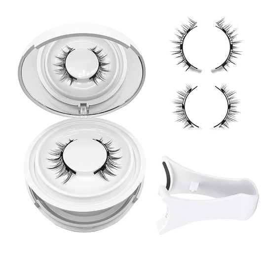 Ginani Magnetic Eyelashes with Applicator,Magnetic Eyelashes Natural Look, Ginani Magnet Lashes without Eyeliner,No Glue Needed Soft Lashes for Women(Camellia+Iris)