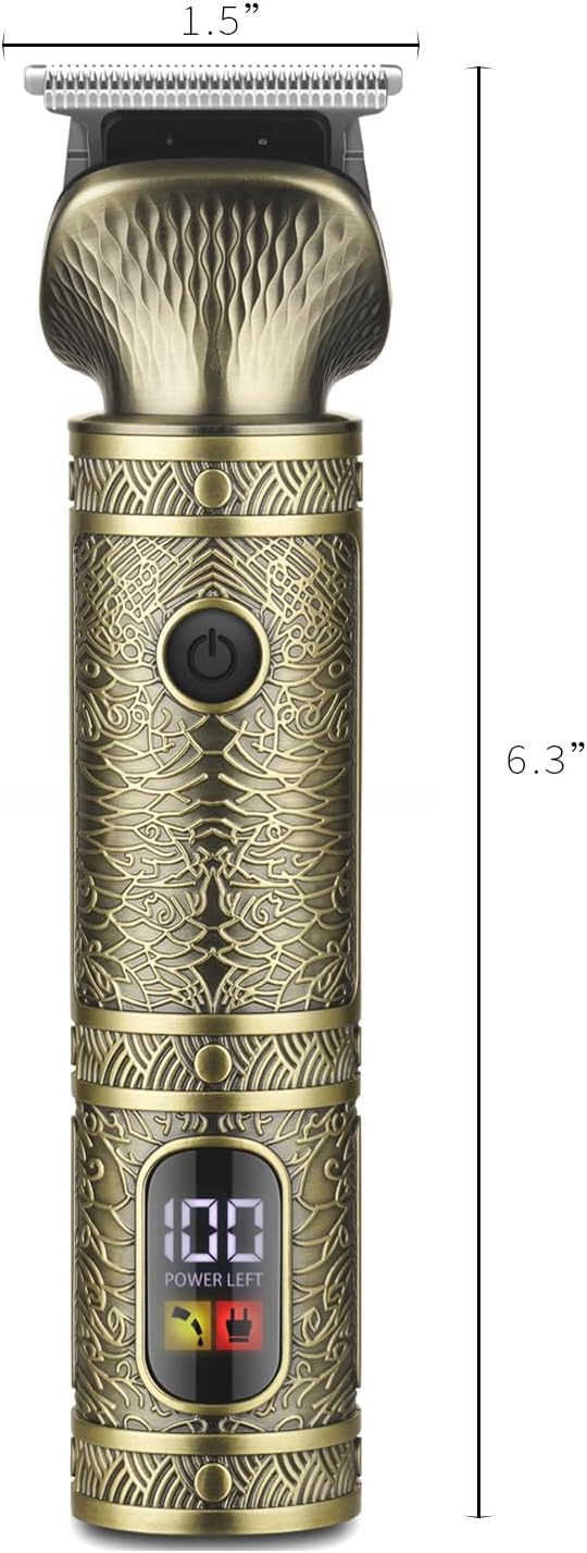 DSP Beard Trimmer for Men - Zero Gapped Trimmer, Shaving Kit for Face, Mustache, Body, Nose Hair; Cordless with Stand