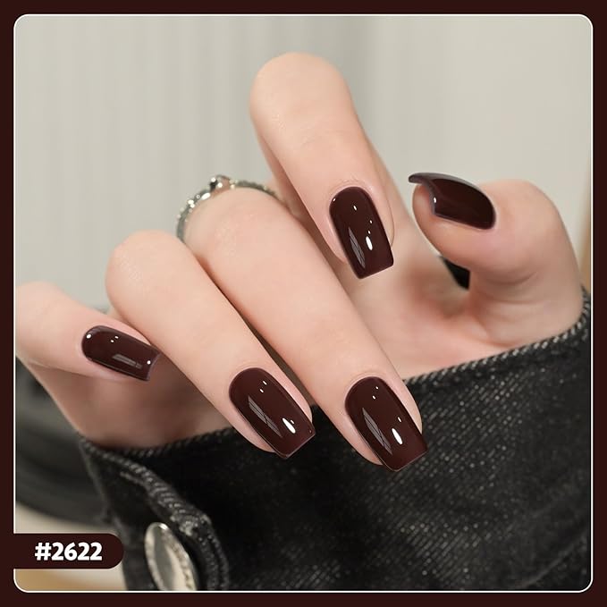 GAOY 23 Pcs Gel Nail Polish Kit - White, Blue, Brown Colors - All Seasons Gel Nail Polish Set with Glossy & Matte Top Coat and Base Coat for Nail Art DIY Kit