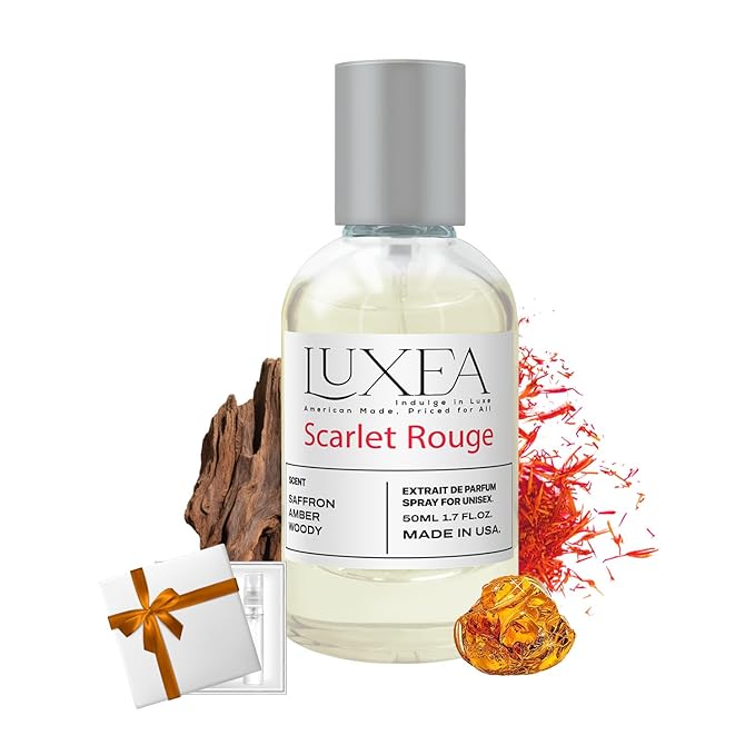 Pheromones Perfumes for Women, Inspired Perfume, Long Lasting Saffron Amber Perfume, Eau De Parfum Cologne, Enhanced Scents Pheromone Cologne for Men&Women, 1.7FL Oz（Scarlet Rouge）