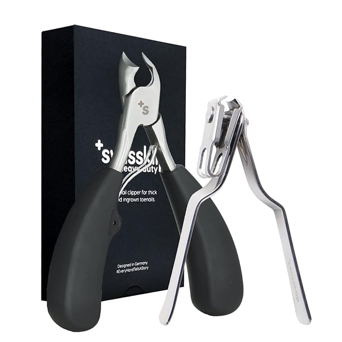 Swissklip Heavy Duty Toenail Clippers for Seniors Thick Toenails I Professional Nail Clippers for Ingrown Toenail I nail clippers for men I well suited as finger nail clippers adult
