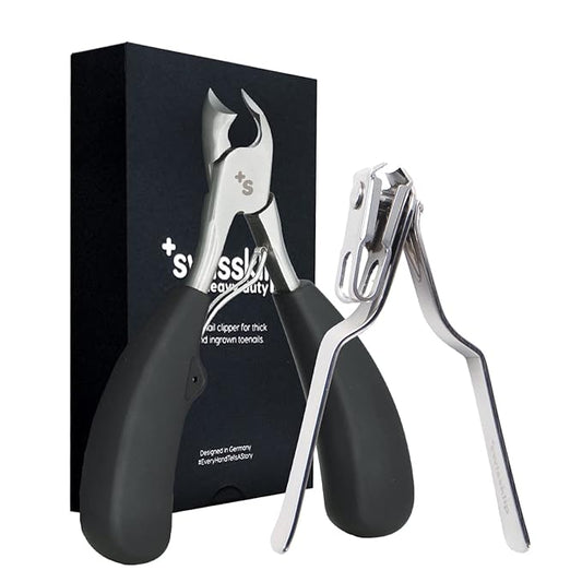 Swissklip Heavy Duty Toenail Clippers for Seniors Thick Toenails I Professional Nail Clippers for Ingrown Toenail I nail clippers for men I well suited as finger nail clippers adult