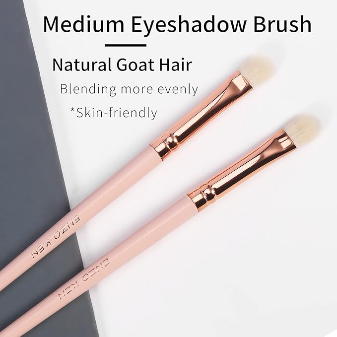 Natural Goat Hair Eyeshadow Brush, Medium Smudge Eye Shadow Brush, Shader Eye Shadow Brush, Eye Smudge Brush, Single Natural Hair Makeup Brush, Single Eyeshadow Brush Eyeshadow Blending Brush