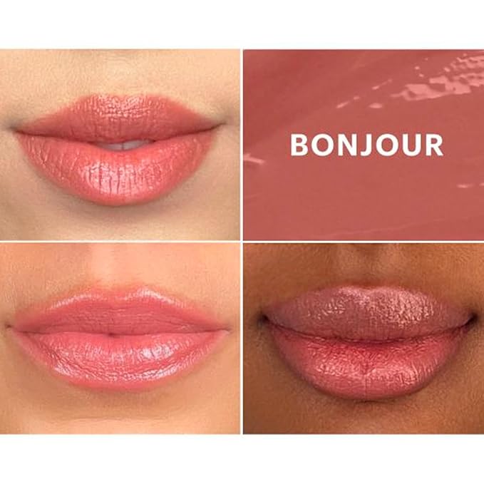 Glo Skin Beauty Cream Glaze Lip Crayon | New Neutral Shades, Deep Neutral Rose (Bonjour)