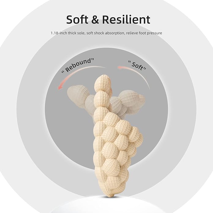 Massage Bubble Slides Slippers for Women Funny House Slippers for Men Ladies Shower Bedroom Spa Slipper with Non-slip Unisex Soft Pillow Reflexology Slides Sandals