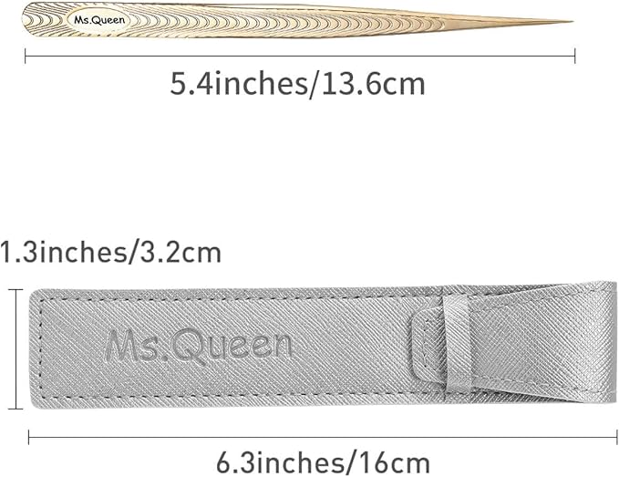 Ms.Queen Straight Tweezers for Eyelash Extensions-Precision Lashing Tweezers for Individual Volume Lashes Extensions