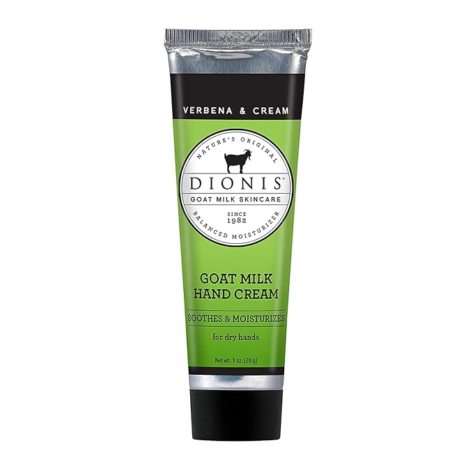 Dionis - Goat Milk Skincare Verbena and Cream Scented Hand Cream (1 oz) - Made in the USA - Cruelty-free and Paraben-free