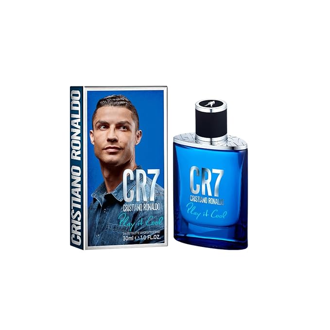 Cristiano Ronaldo CR7 Play It Cool - Blends Bright Citruses And Aromatic Fougere Notes - Masculine Fragrance - 1 Oz EDT Spray