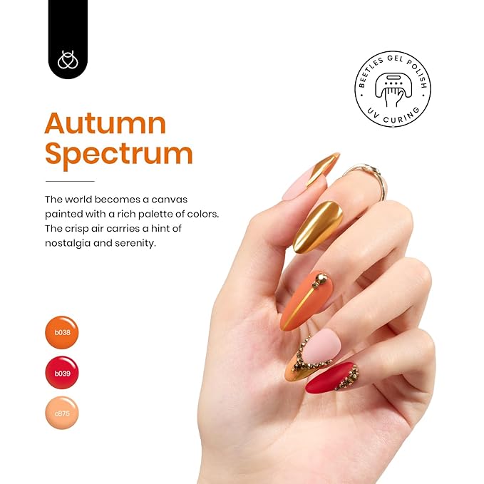 Beetles 20 Colors Gel Polish Set, 23 Pcs Red Blue Green Burgundy Shades Gel Polish with Base Matte & Glossy Top Coat Soak off Manicure Gifts for Women