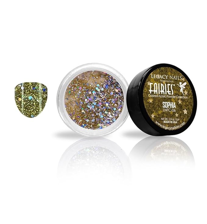 Legacy Nail Acrylic Powder Collections - 6 Colors Professional Nail Art Powder Set Manicure DIY for Dip & Acrylic Nail Extensions (Fairies Collection)