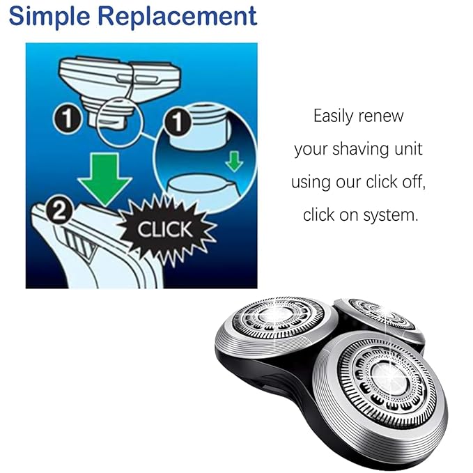SH90/RQ12 Replacement Shaver Head for Philips Norelco Series S9000, Version Replacement Shaver Head with Double Precision Blades for Series RQ12/RQ10/S9000, S8000,1Pack