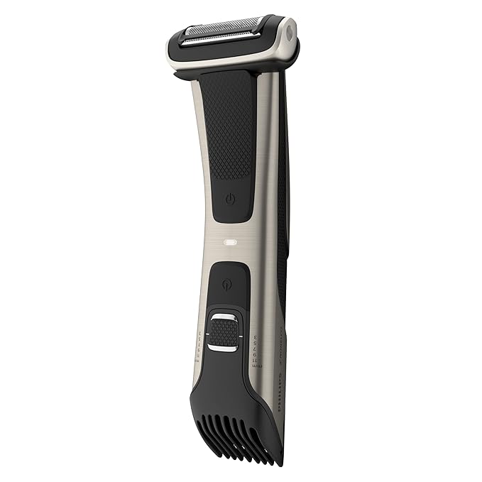 Philips Bodygroom 7000 Series, Showerproof Groin and Body Trimmer for Men, Precise Body Grooming, Adjustable Comb, Safe Even Below The Belt, 80 Min. Runtime, Model BG7040/42