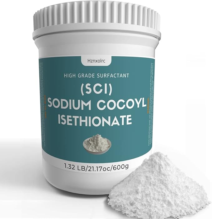 21.17 oz Sodium Cocoyl Isethionate, Premium Sodium Cocoyl Isethionate (SCI) Powder, Amazing Bubbles, Gentle on Skin, Biodegradable, Suitable for Making Bath Bombs, Bath Truffles and More