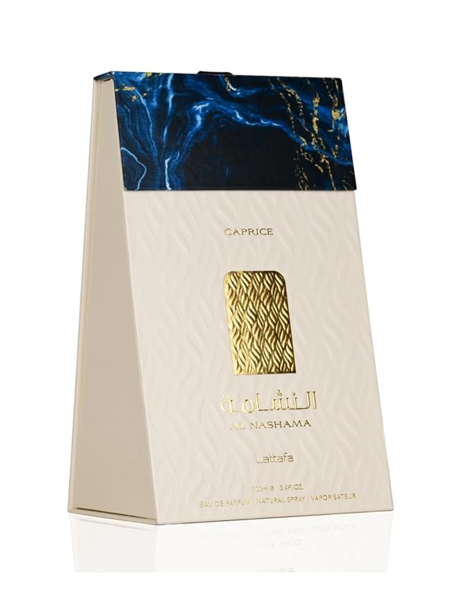 Lattafa Al Nashama Caprice Eau de Parfum Spray for Unisex, 3.4 Ounce