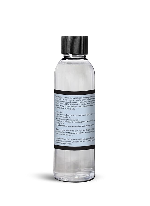 Dimethicone Oil Pure (125 mL / 4.22 Fl Oz) DIY Pure Dimethicone Cosmetic Grade Skin Moisturizer and Head Lice Treatment, Liquid Silicone Oil