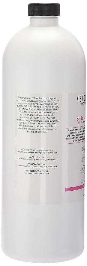 NeedCrystals Microdermabrasion Crystals for Machines, All-Natural Facial Exfoliating Treatment for Dull or Dry Skin, Wrinkles, Blemishes, Scars & More (4 lb, 120 Grit)