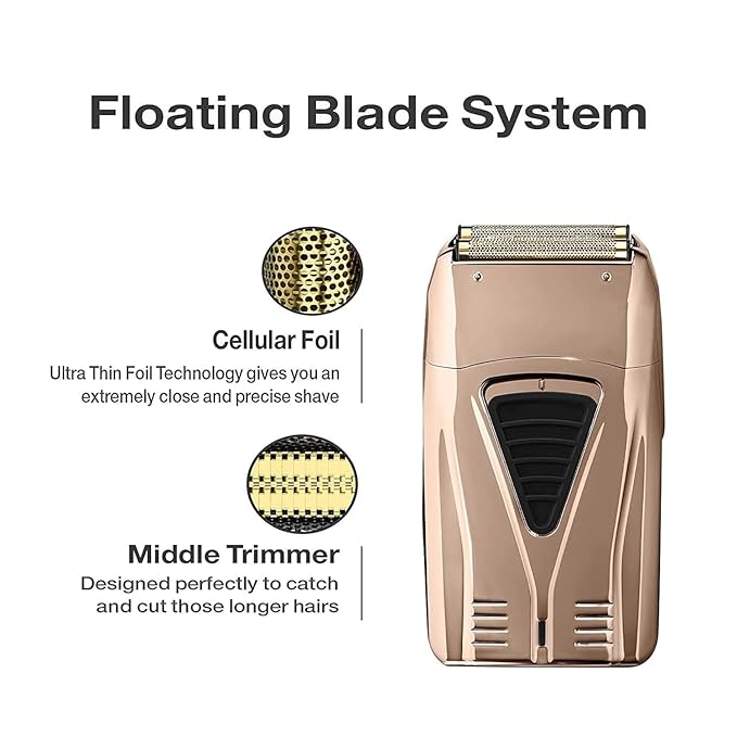 Pro Shaver Replacement Foil and Cutters compatible with andis 17220/17230 shaver ProFoil Lithium replacement Gold,4 pcs