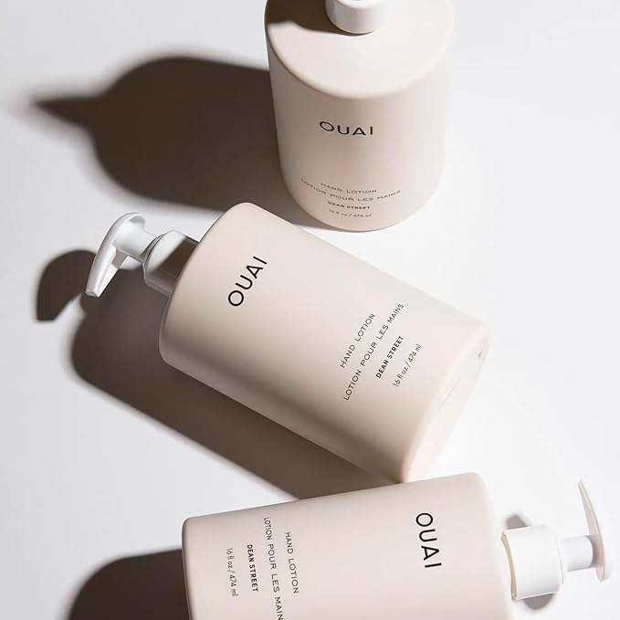 OUAI Hand Lotion - Daily, Lightweight, Hydrating Lotion for Dry Skin - Made with Avocado, Rosehip and Jojoba Oil to Lock in Moisture - Never Greasy (16 Fl Oz)