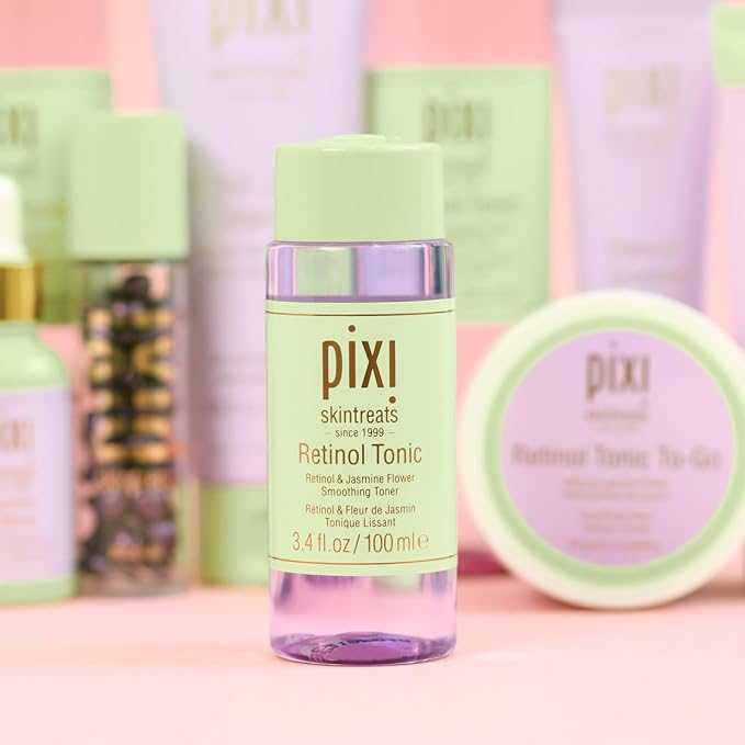 Pixi Retinol Tonic, Smoothing & Firming Facial Toner, Enhanced with Peptides to Boost Collagen Production, Alcohol-Free Daily Rejuvenating Toner, 250 ml / 8.5 fl oz