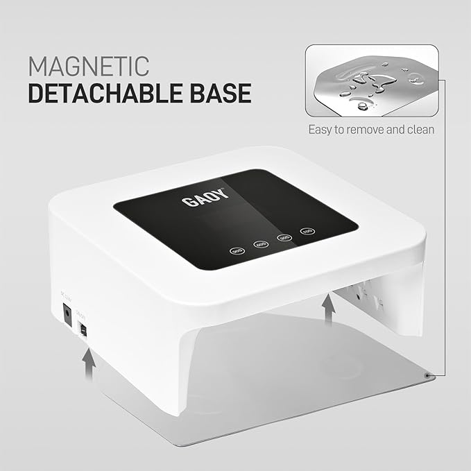 GAOY Cordless UV LED Nail Lamp for Gel Nails, Rechargeable UV Light, Professional Nail Dryer with 4 Timers, Automatic Sensor and Sensitive Mode for Fast Curing, White