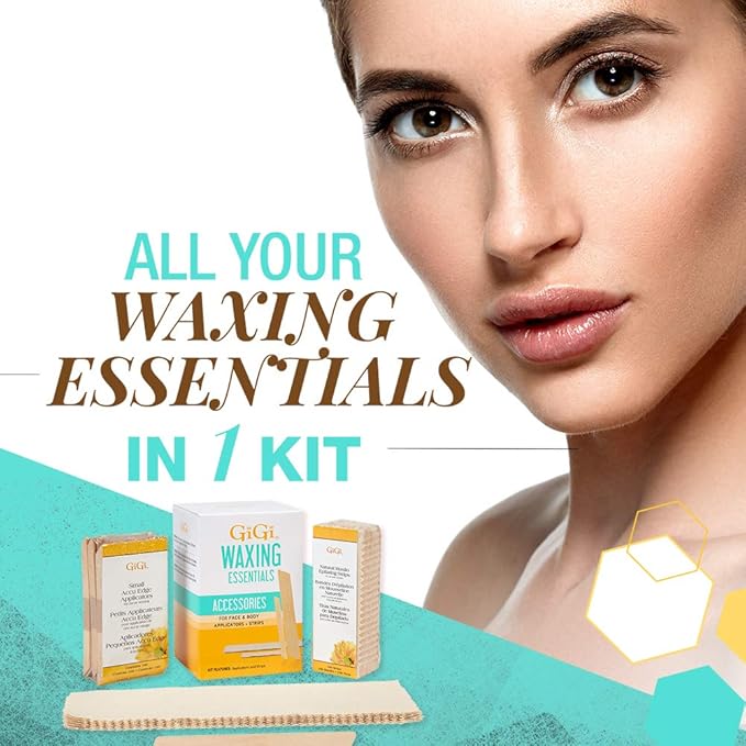 GIGI Wax Essentials, Applicators & Muslin Strips for Face & Body