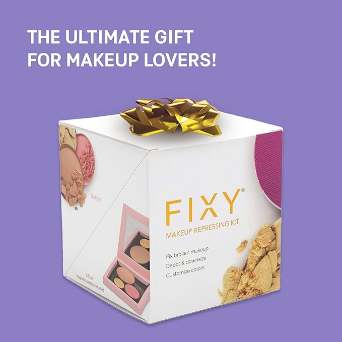 FIXY Makeup Repair Kit - Repressing tool for Eyeshadows, Blush & Highlighter or Depot | Organize Makeup Pans in Makeup Palette with Mirror | Makeup Artist Must Haves