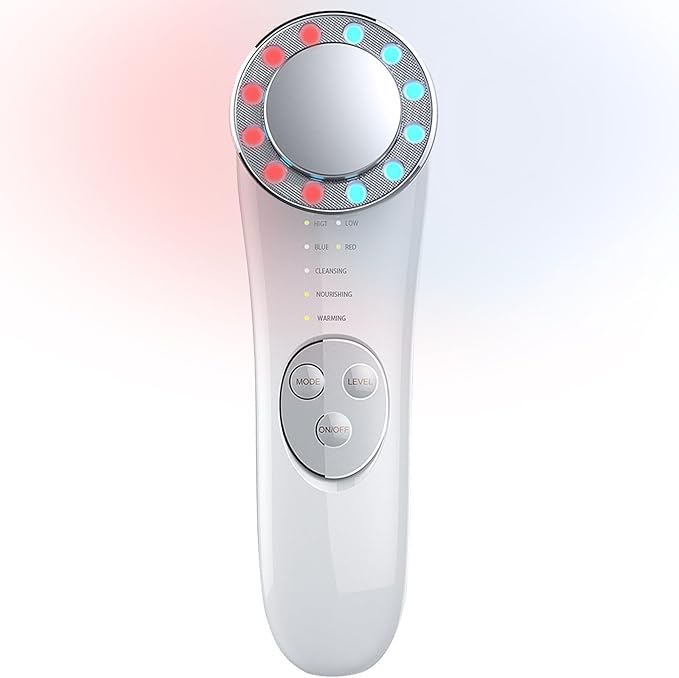 Microcurrent Facial Device Facial Massager Face Roller Tools for Skin Care Microcurrent Multifunctional Facial Massager, White-02