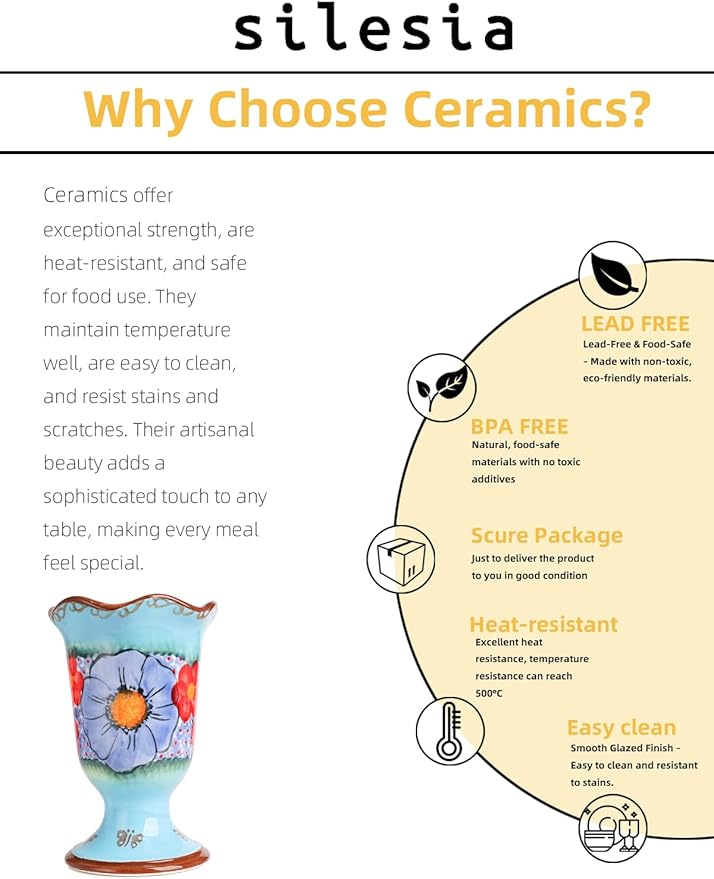 Handmade Home Desktop Storage Cups, Ceramic Hand-Painted Makeup Brush Holder Organizer, Pen Holder, Toothbrush and Toothpaste Holders, Small Plant Pots Indoor with Drainage, Glazed Blue