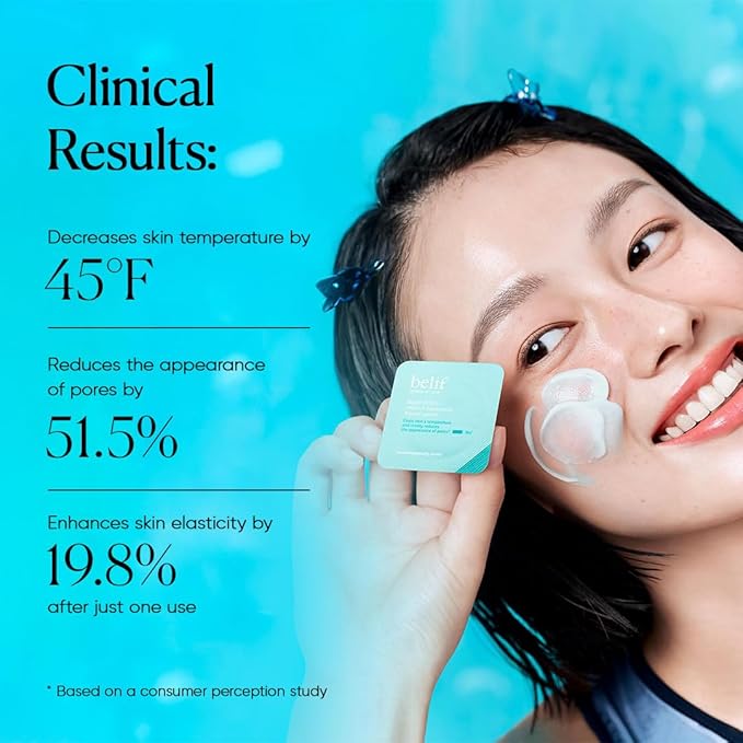 belif Super Drops Multi-7 Hyaluronic Frozen Serum - Hydrating, Soothing, Depuffing Serum with Peptides & Caffeine, Enhances Skin Elasticity, Korean Skincare, 5mlx9EA