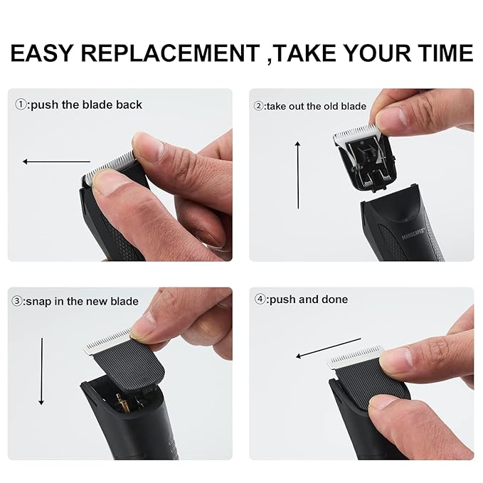 Replacement Blade Compatible with Manscaped The Lawn Mower Electric Groin Hair Trimmer,Ceramic, Fits 4.0, 3.0, and 2.0 Models(2 Pack)