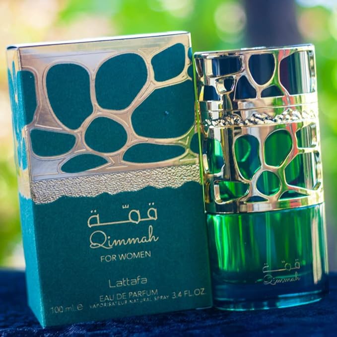 Lattafa Perfumes Qimmah for Women EDP (Eau De Parfum) - 100ML (3.4 oz) |Featuring notes: Cedar, Oudh, Myrrh, Amber, Lavender I