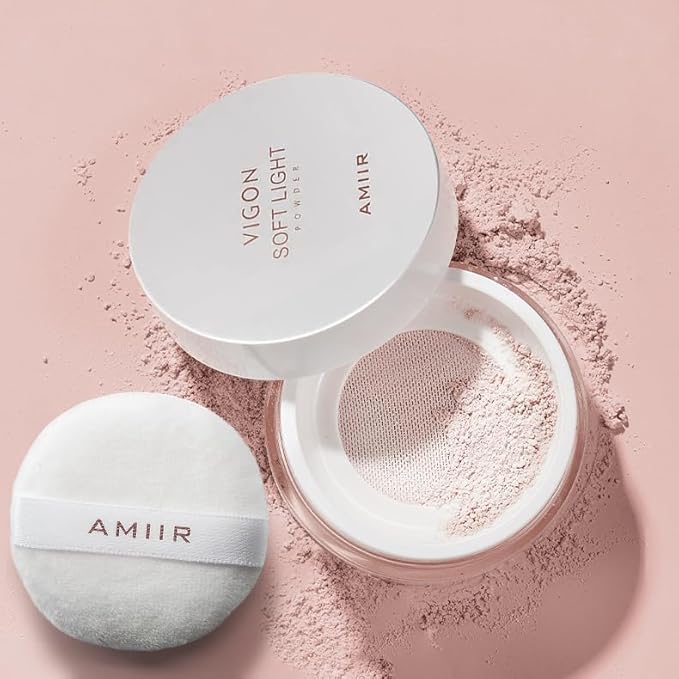 AMIIR Loose Setting Powder Makeup for Face - Talc-Free, Mattifying, Translucent Finish, Oil Control, Crease-Resistant, Perfect for Makeup Setting & Smoothing Pores on Oily Skin (#01 Fair Ivory)