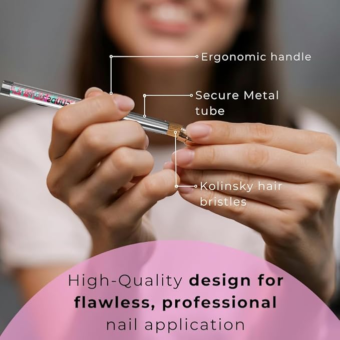 Acrylic Nail Art Brush – Kolinsky Brush for Acrylic Application – Ultra-Precise, Durable & No Shedding – Perfect for Salon, DIY & Pro Use - Enhance Your Skills with GUUDSUP - Size 12