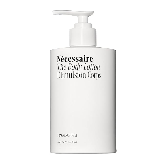 Nécessaire The Body Lotion with Pump. Fragrance-Free. Multi-Peptide Firming Lotion to Moisturize, Firm, Strengthen. 2.5% Niacinamide, Vitamin C/E + Omega 6/9. 450ml / 15.2 fl oz
